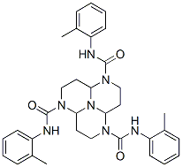 Dodecahydro-N,N',N''-tri-o-tolyl-1,4,7,9b-tetraazaphenalene-1,4,7-tricarboxamide Structure
