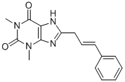 8-(3-Phenyl-2-propenyl)theophyline Structure