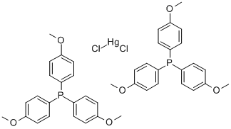 Bis(tris(p-methoxyphenyl)phosphine)mercuric chloride complex 结构式