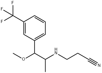 3-[[2-[3-(Trifluoromethyl)phenyl]-2-methoxy-1-methylethyl]amino]propiononitrile Structure
