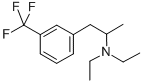 N,N-ジエチル-3-(トリフルオロメチル)-α-メチルベンゼンエタンアミン 化学構造式