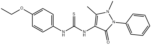 3-Antipyrinyl-1-(4-ethoxyphenyl)thiourea Structure