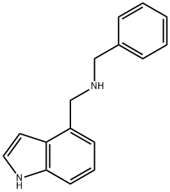 1H-INDOLE-4-METHANAMINE, N-(PHENYLMETHYL)- Structure