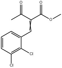 Methyl 2-(2,3-dichlorobenzylidine)acetoacetate Struktur