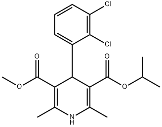 4-(2,3-Dichlorophenyl)-1,4-dihydro-2,6-dimethyl-3,5-pyridinedicarboxylic acid 3-methyl 5-(1-methylethyl) ester Structure