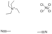 テトラエチルアンモニウムビス（アセトニトリル）テトラクロロルテナト 化学構造式