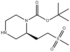 (S)-1-Boc-2-methylsulfonylethyl-piperazine Structure