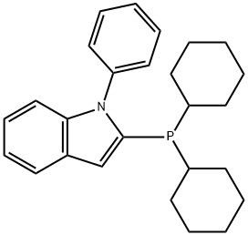 2-(二环己基膦基)-1-苯基吲哚 结构式