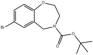 tert-butyl 7-bromo-2,3-dihydro-1,4-benzoxazepine-4(5H)-carboxylate Struktur