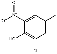 2-クロロ-4,5-ジメチル-6-ニトロフェノール 化学構造式