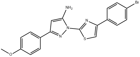 74101-17-0 1-(4-(4-Bromophenyl)-2-thiazolyl)-3-(4-methoxyphenyl)-1H-pyrazol-5-ami ne