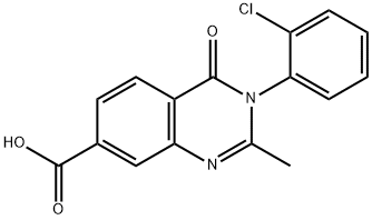 3-(2-Chlorophenyl)-2-methyl-4-oxo-3,4-dihydro-7-quinazolinecarboxylic  acid Structure