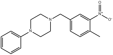 2-Methyl-5-(N-phenylpiperazinomethyl)nitrobenzene Structure
