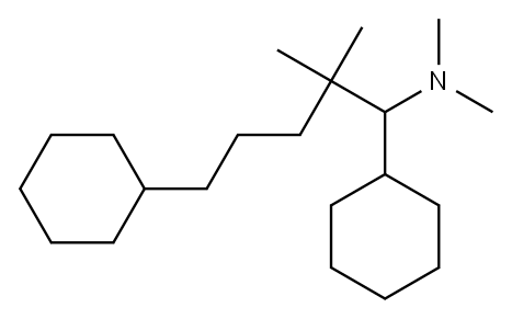 1,5-Dicyclohexyl-N,N,2,2-tetramethyl-1-pentanamine Struktur