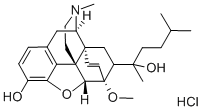 Morphinan-3-ol, 6,14-endoetheno-4,5-alpha-epoxy-7-(2-hydroxy-5-methyl- 2-hexyl)-6-methoxy-17-methyl-, hydrochloride Structure