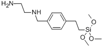 (アミノエチルアミノメチル)フェネチルトリメトキシシラン 化学構造式