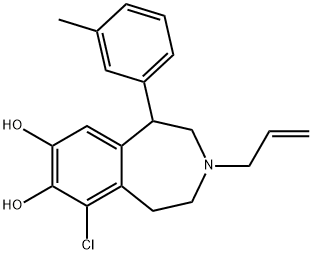 6-CHLORO-2,3,4,5-TETRAHYDRO-1-(3-METHYLPHENYL)-3-(2-PROPENYL)-1H-3-BENZAZEPINE-7,8-DIOL HYDROBROMIDE Structure