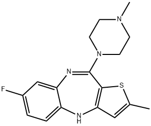 7-Fluoro-2-methyl-10-(4-methyl-1-piperazinyl)-4H-thieno(3,2-b)(1,5)ben zodiazepine Structure