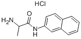 DL-氨基丙酸 β-氢氯化萘基酰胺 结构式
