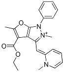 741667-75-4 1H-Furo[2,3-c]pyrazolium,  4-(ethoxycarbonyl)-2,5-dimethyl-3-[(1-methyl-2(1H)-pyridinylidene)methyl]-1-phenyl-  (9CI)