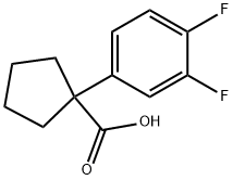 1-(3,4-DIFLUOROPHENYL)-CYCLOPENTANECARBOXYLIC ACID Struktur