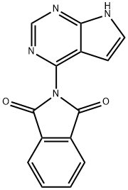 2-(7H-吡咯[2,3-D]嘧啶-4-基)-N-异吲哚-1,3-二酮, 741686-49-7, 结构式