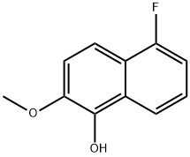 5-フルオロ-2-メトキシ-1-ナフタレノール 化学構造式