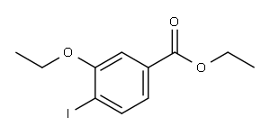3-Ethoxy-4-iodobenzoic acid ethyl ester Structure