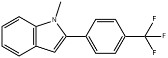 1-甲基-2-[4-(三氟甲基)苯基]吲哚, 741709-14-8, 结构式