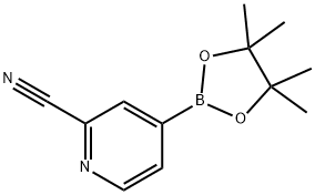 2-氰基吡啶-4-硼酸频哪醇酯, 741709-62-6, 结构式