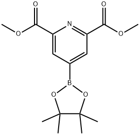 2,6-ビス(メトキシカルボニル)ピリジン-4-ボロン酸ピナコールエステル 化学構造式