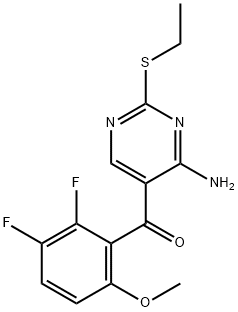 Methanone, [4-aMino-2-(ethylthio)-5-pyriMidinyl](2,3-difluoro-6-Methoxyphenyl)- Structure