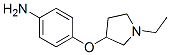 Benzenamine, 4-[(1-ethyl-3-pyrrolidinyl)oxy]- (9CI) Struktur