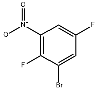 1-ブロモ-2,5-ジフルオロ-3-ニトロベンゼン 化学構造式