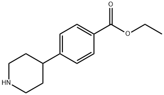 Benzoic acid, 4-(4-piperidinyl)-, ethyl ester 结构式