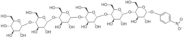 4-NITROPHENYLΑ-D-MALTOHEXAOSIDE, 74173-30-1, 结构式