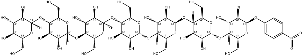 4-ニトロフェニルα-D-マルトヘプタオシド 化学構造式
