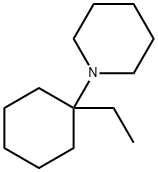 1-(1-エチルシクロヘキシル)ピペリジン 化学構造式