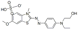 2-[[4-[ethyl(2-hydroxyethyl)amino]phenyl]azo]-6-methoxy-3-methylbenzothiazolium hydrogen sulphate Structure