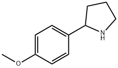 2-(4-甲氧苯基)-吡咯烷, 74190-66-2, 结构式