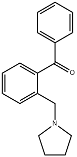 2-(ピロリジノメチル)ベンゾフェノン 化学構造式
