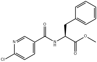 2-[(6-chloropyridine-3-carbonyl)amino]-3-
phenylpropionic acid methyl ester Structure