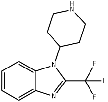 1-(4-哌啶基)-2-三氟甲基-1H-苯并咪唑, 742076-06-8, 结构式