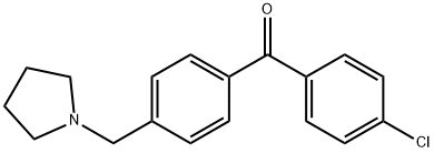 4-クロロ-4'-ピロリジノメチルベンゾフェノン 化学構造式