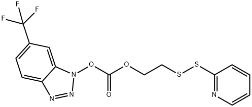 2-(pyridin-2-yldisulfanyl)ethyl (6-(trifluoroMethyl)-1H-benzo[d][1,2,3]triazol-1-yl) carbonate Structure