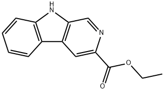 Β-カルボリン-3-カルボン酸エチルエステル 化学構造式