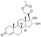 16alpha,17,21-trihydroxypregna-4,9(11)-diene-3,20-dione 21-acetate       Struktur
