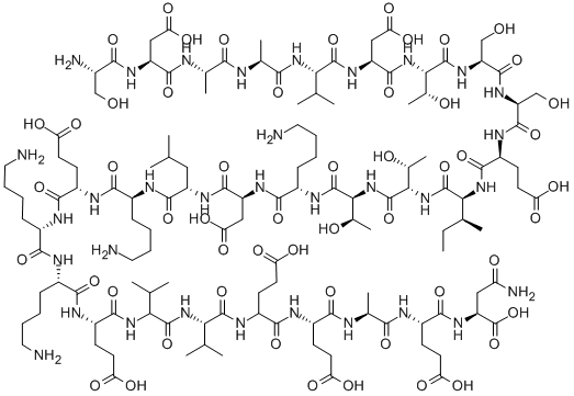 THYMOSIN Α1 (DEACETYLATED) (HUMAN, BOVINE, MOUSE, RAT), 74221-77-5, 结构式