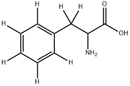 DL-苯丙氨酸-D7, 74228-83-4, 结构式