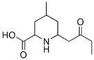 4-methyl-6-(2-oxobutyl)-2-piperidinecarboxylic acid Structure